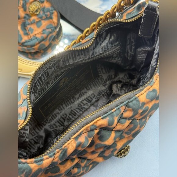 🆕 KURT GEIGER LONDON 🧿 NWOT Recycled Nylon Multi Crossbody Bag, Leopard Print - Picture 10 of 15